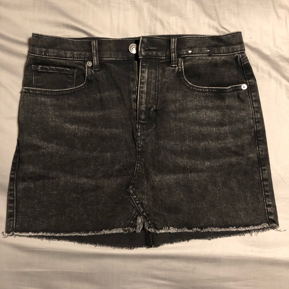 Express black jean skirt